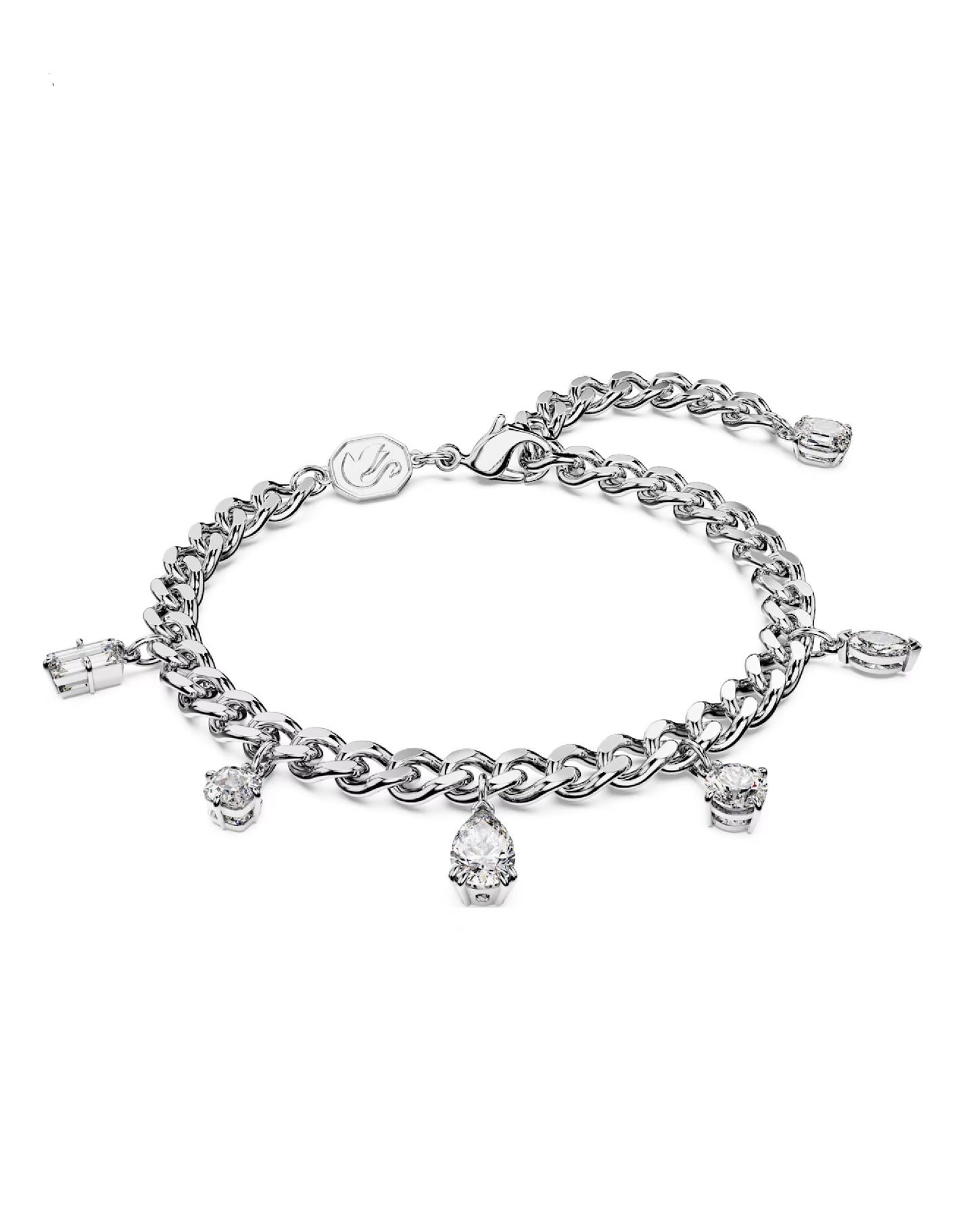 Swarovski Swarovski Dextera Pavé BRACELET, WHITE Gold Tone, Size M Bracelets