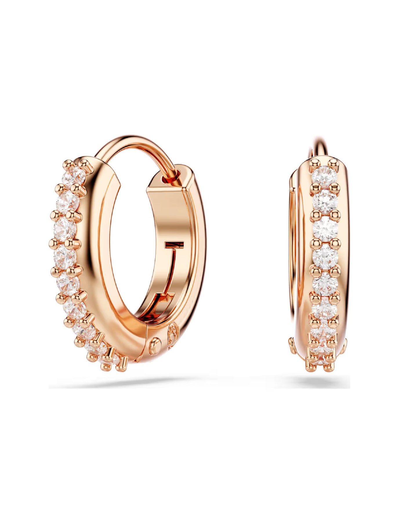 5690669 Swarovski Matrix Hoop Earrings, Rose Tone
