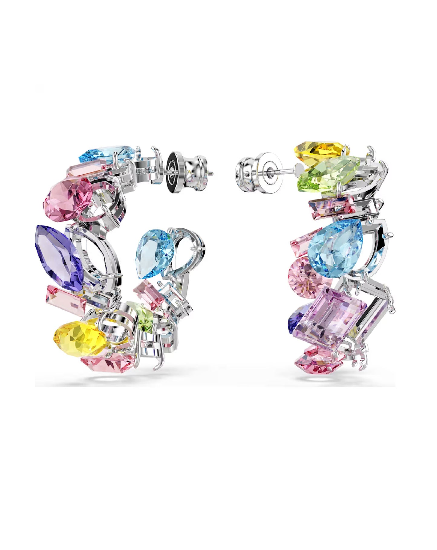 5692412 Swarovski Gema Drop Earrings, Rhodium Plated