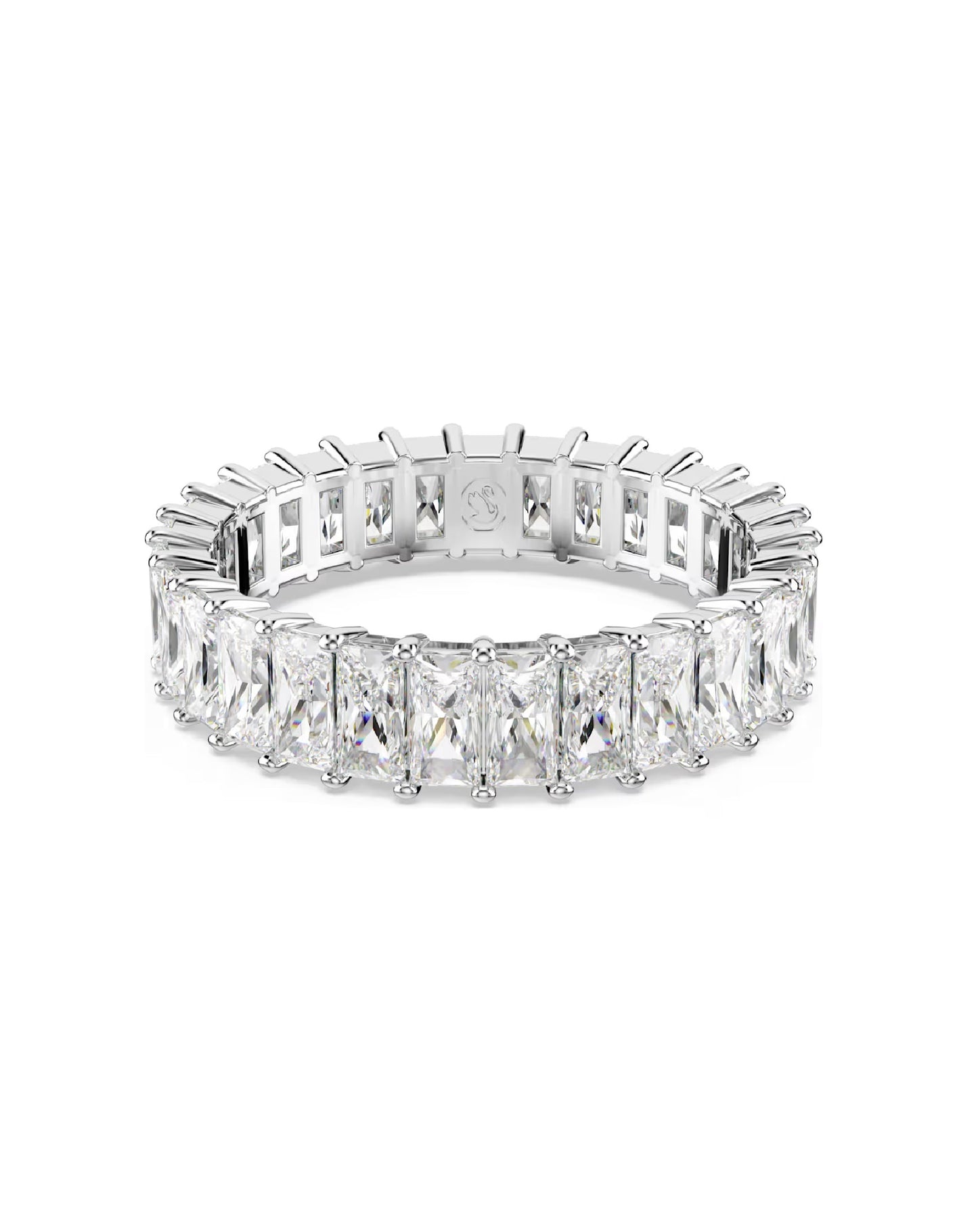 5693408 Swarovski Matrix Ring White Tone 60 Size