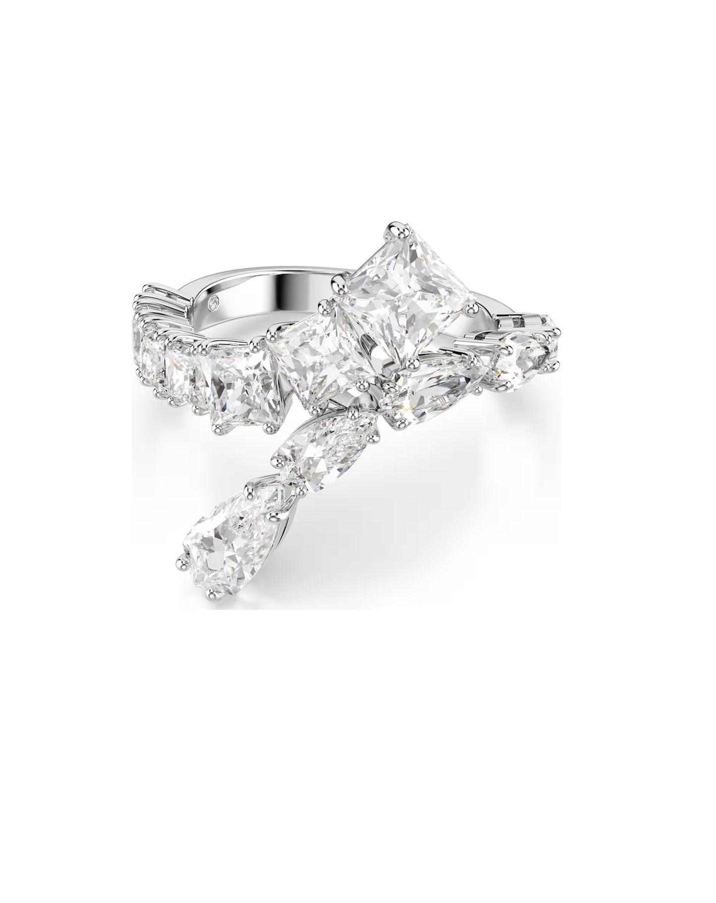 5705762 Swarovski Matrix White Tone Ring Size 55