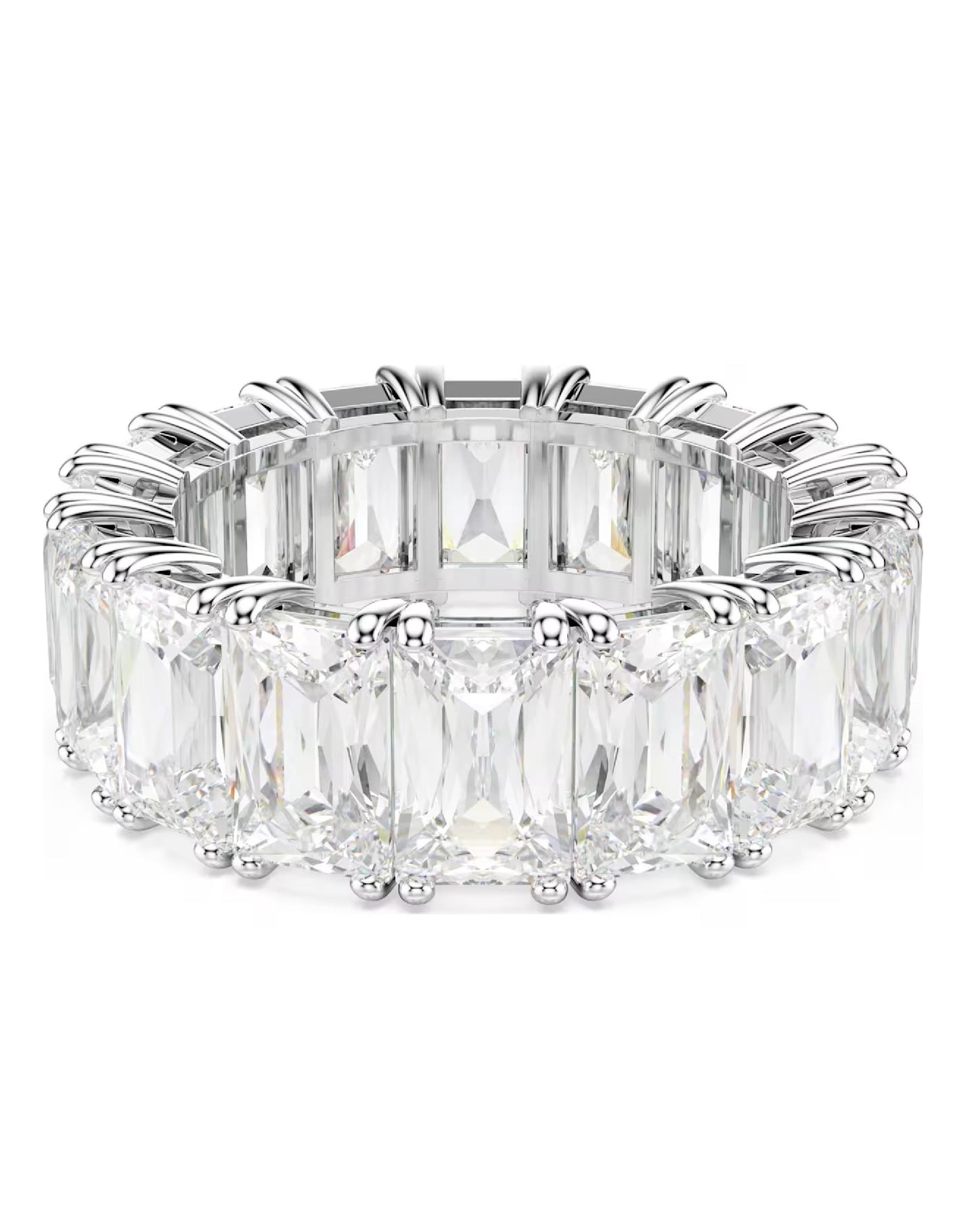 5709276 Swarovski Matrix Vittore White Tone Ring Size 55