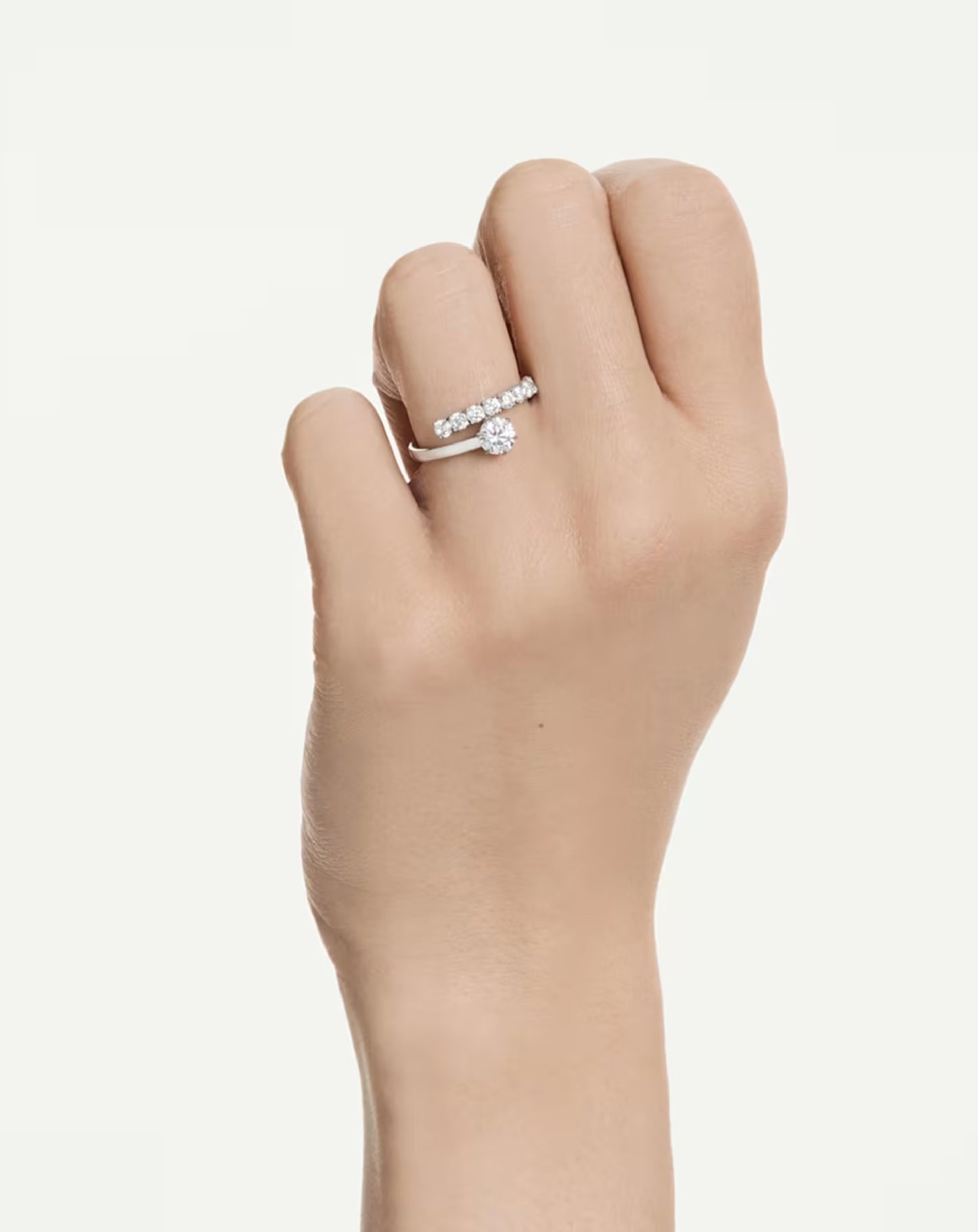 5753575 Swarovski Matrix Vittore White Tone, Ring Size 55