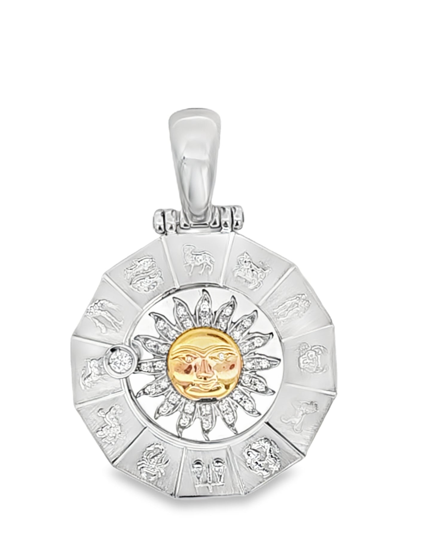 18 Kt Yellow Gold Horoscope Diamond Pendant .35CT