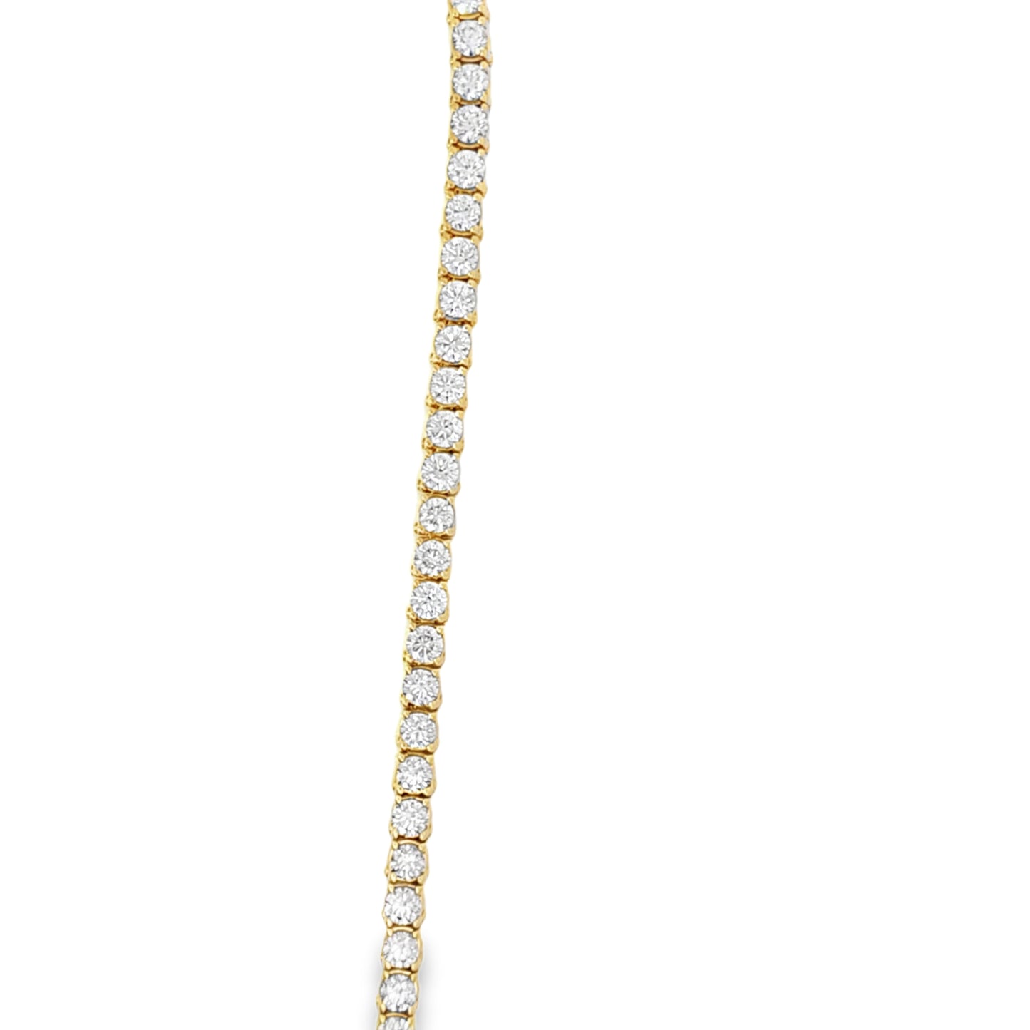 14 Kt Yellow Gold Tennis Diamond Bracelet – 10.00 CT