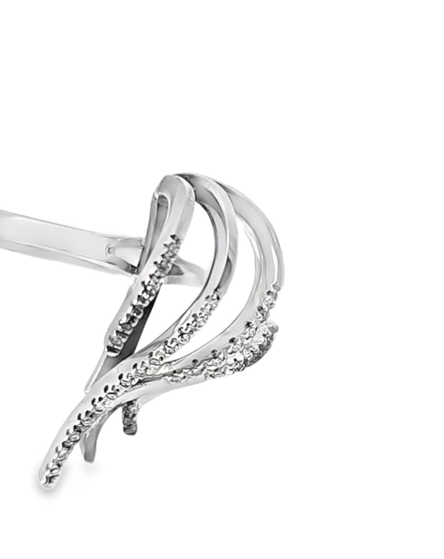 18 Kt White Fantasy Diamond Ring