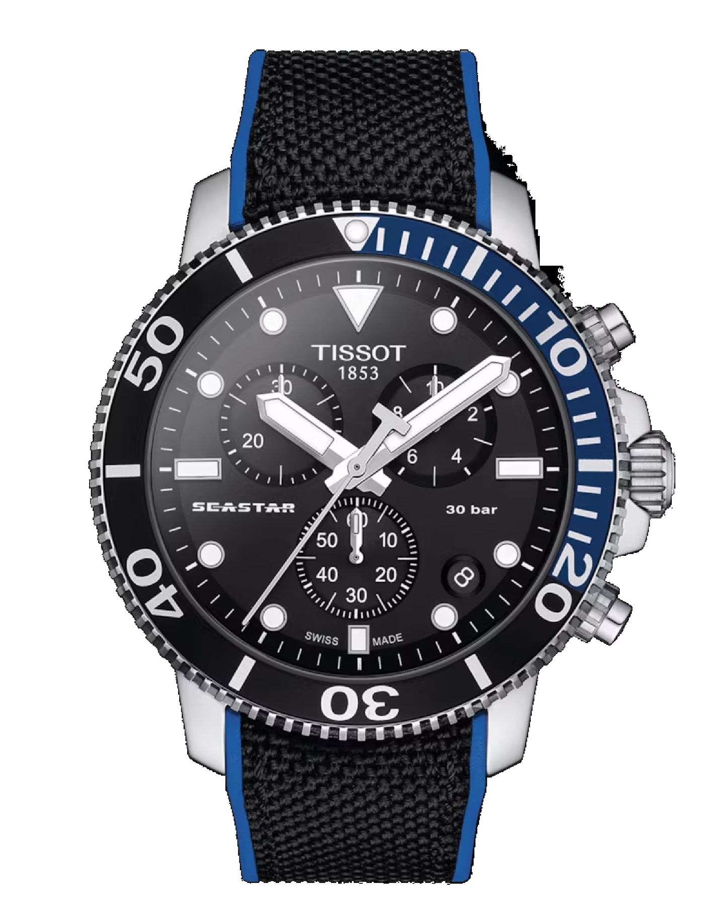 T120.417.17.051.03 Sea Star 1000 Black Chronograph 45.5mm