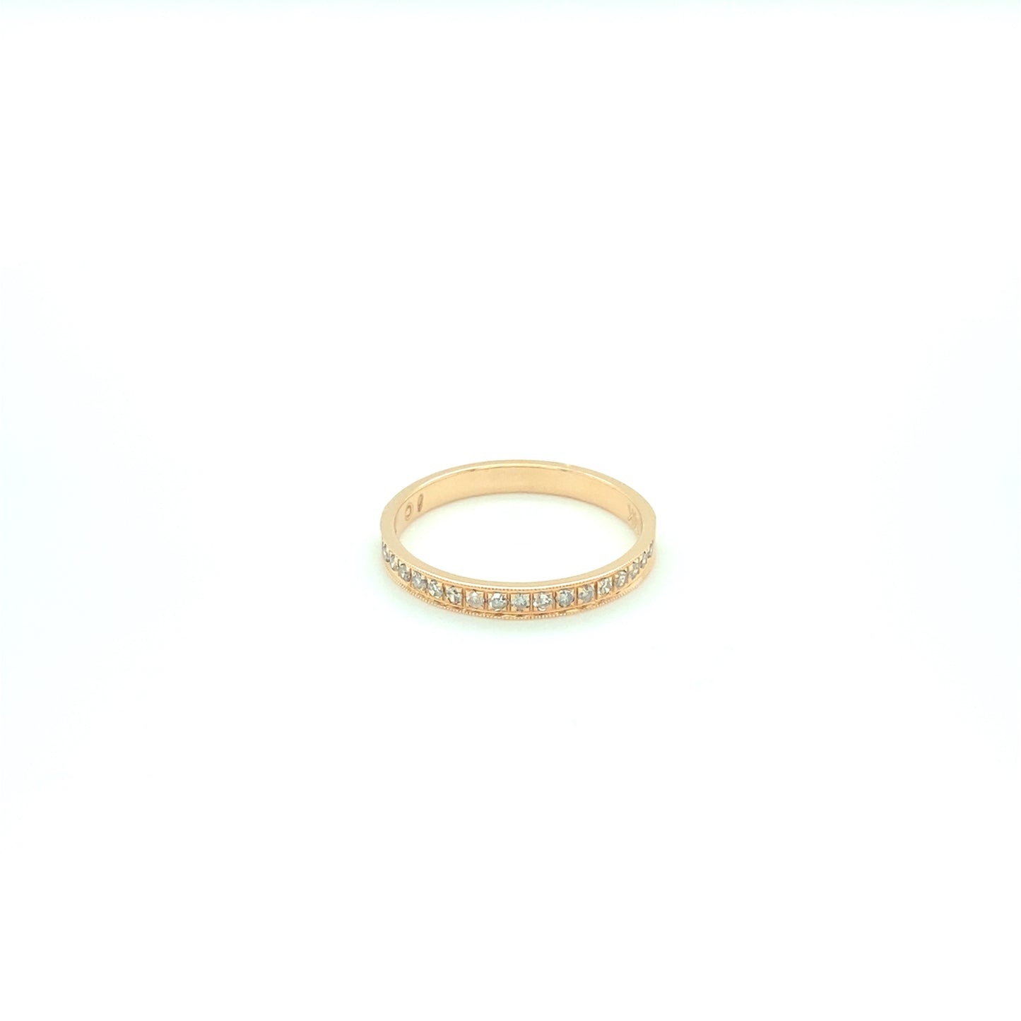 14 Kt ROSE Eternity Band Diamond Ring