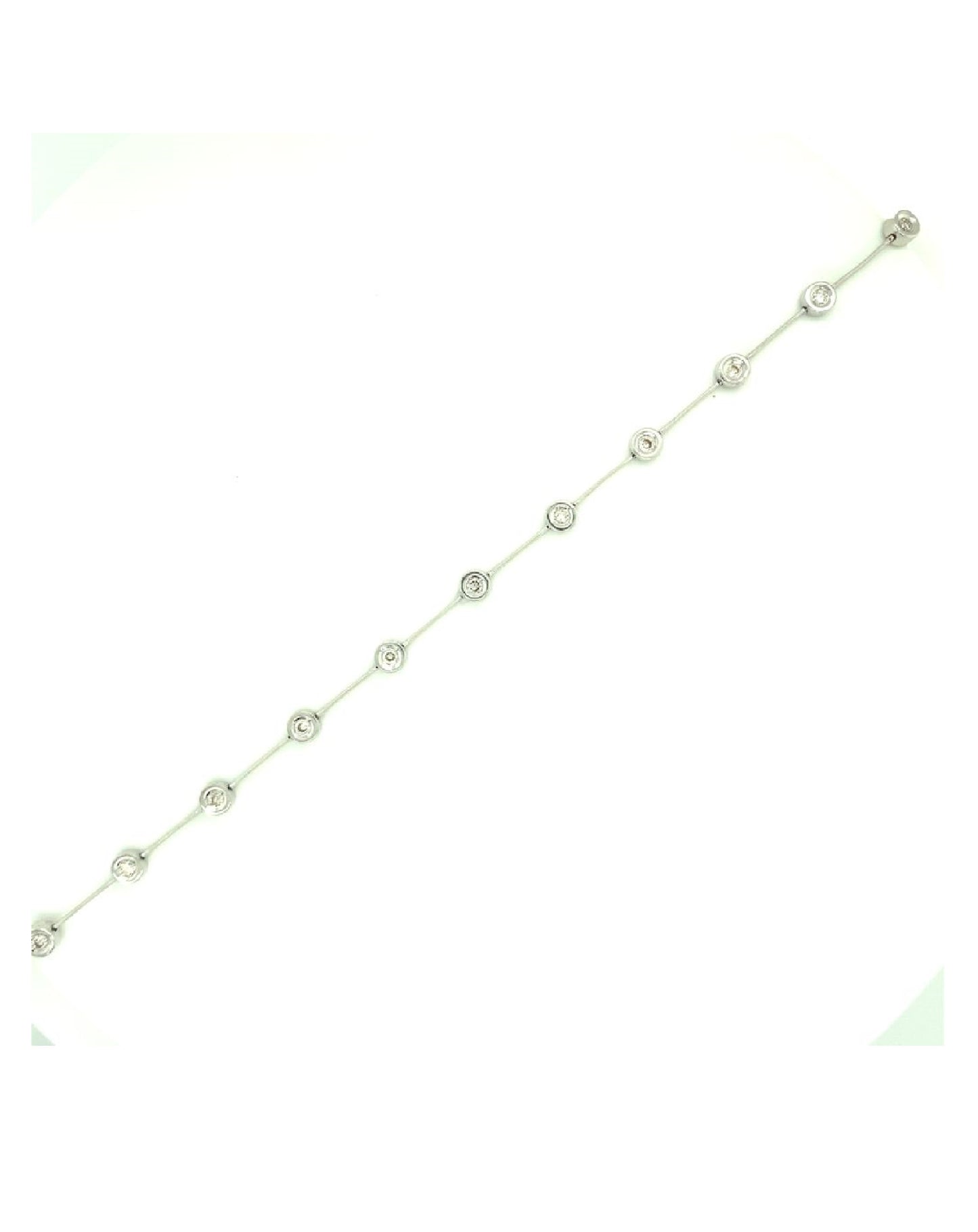 Diamonds 18 Kt White Gold Dainty Diamond Bracelet Bracelets