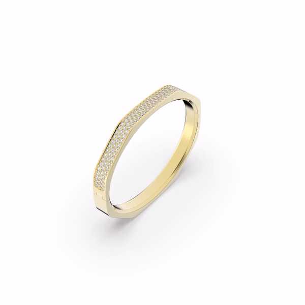 Swarovski 5652336 Swarovski Dextera BANGLE, Octagon Shape, Gold Tone Jewelry