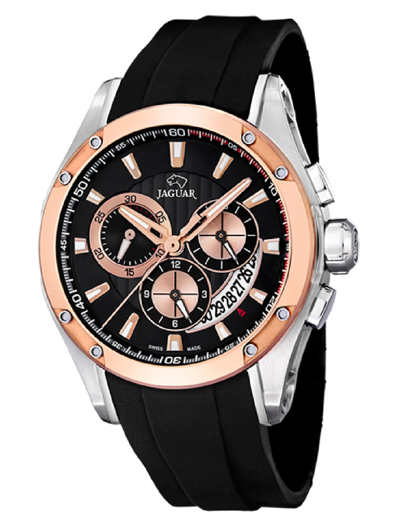 Jaguar J689/1 JAGUAR Special Edition SWISS MADE WATCHES BLACK ROSE GOLD PLATED Watch