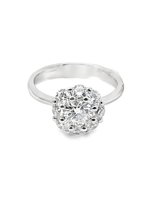 Solitaire Diamond Ring, 1.72CT, 0.70 CT + 1.00 CT