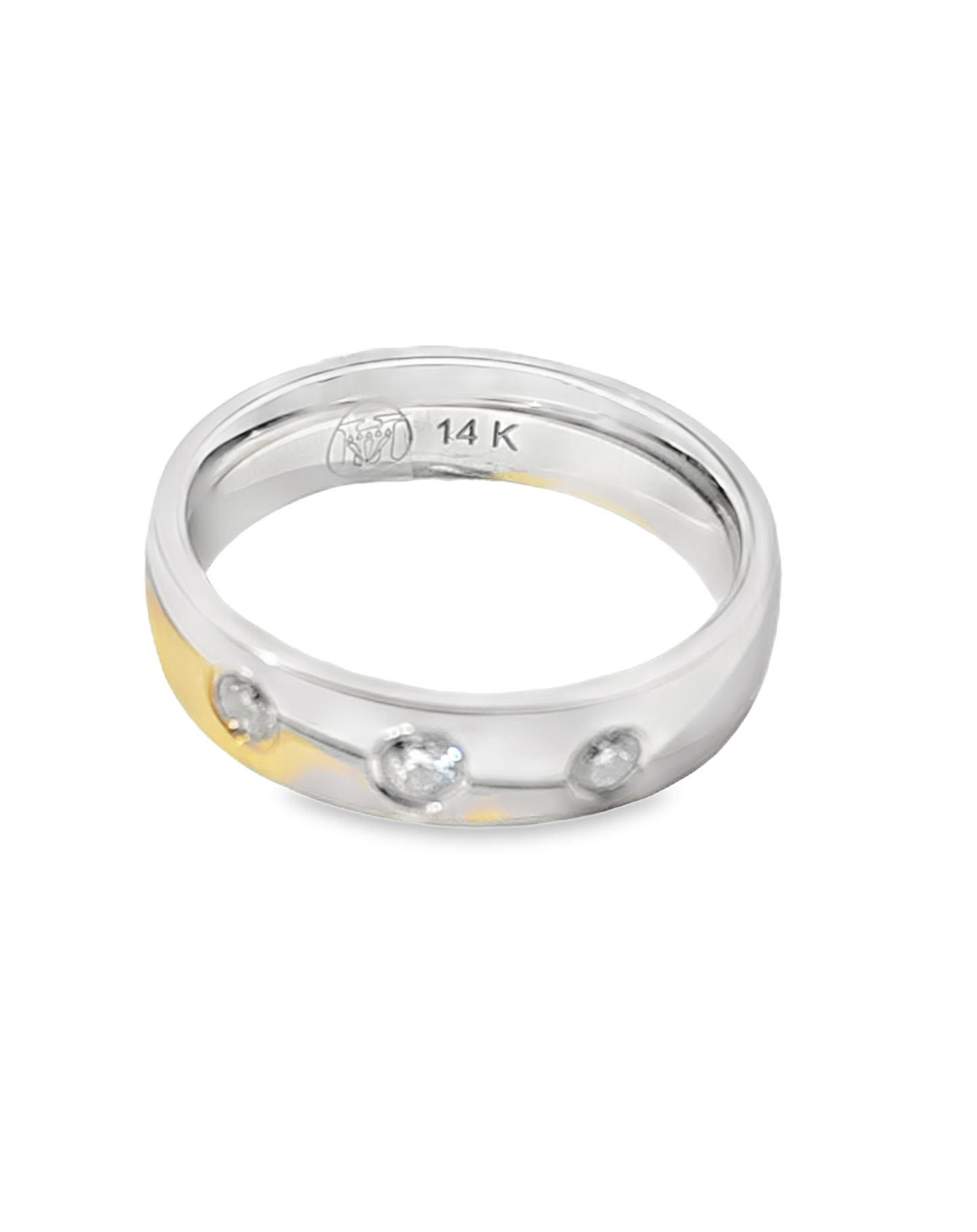Anillo de diamantes de 14 kt y 7