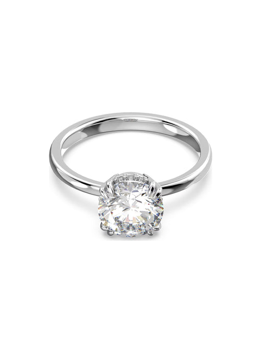 5642635 Swarovski Constella Ring, White Tone, Size 50