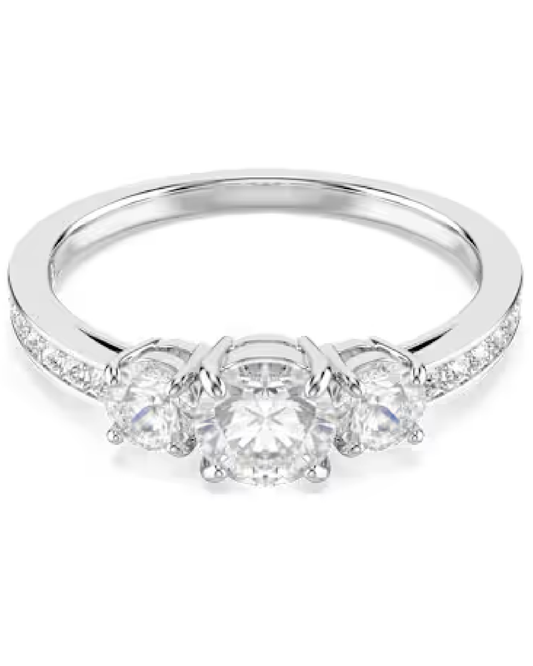 5656291 Swarovski Attract Trilogy White Tone Ring