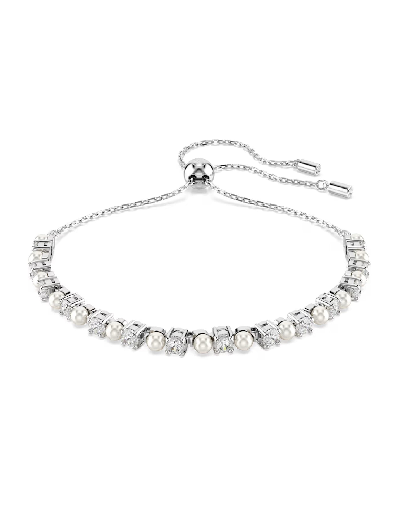 5689633 Swarovski Matrix Bracelet Size M, White Tone