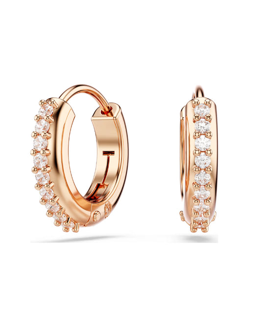 5690669 Swarovski Matrix Hoop Earrings, Rose Tone