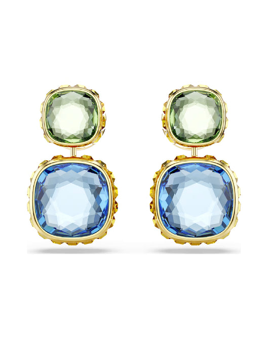 5692492 Swarovski Chroma Drop Earrings, Gold Tone