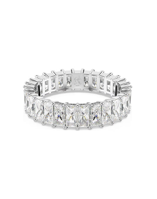 5693408 Swarovski Matrix Ring White Tone 60 Size
