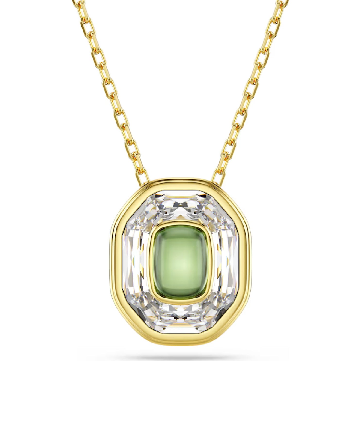 5705580 Swarovski Chroma Drop Pendant, Gold Tone