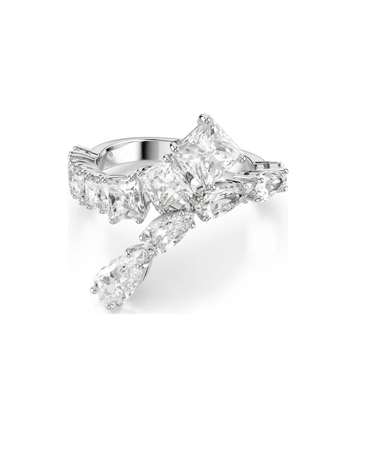 5705762 Swarovski Matrix White Tone Ring Size 55