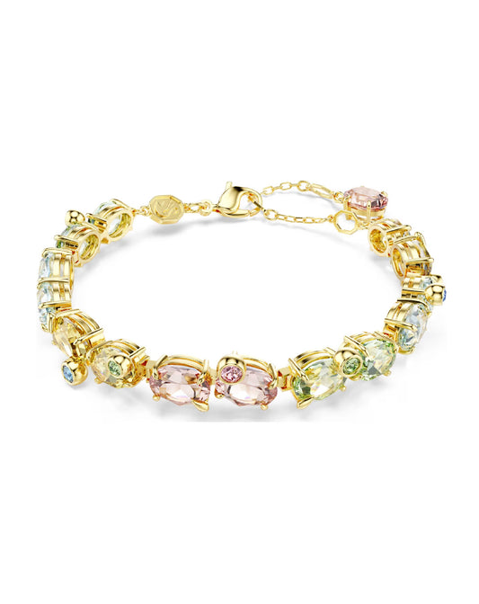5705808 Swarovski Gema Tennis Bracelet, Yellow Tone Size M