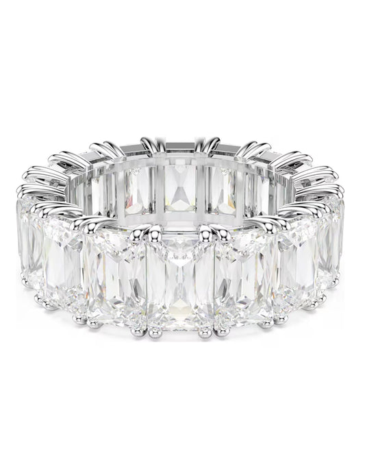 5709276 Swarovski Matrix Vittore White Tone Ring Size 55
