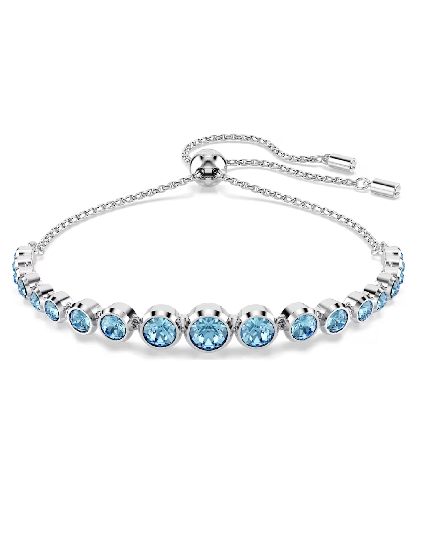 5719282 Swarovski Imber, Blue Bracelet Silver Tone Size M