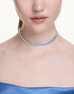 5722464 Matrix Choker Blue, Rhodium