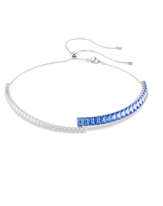 5722464 Matrix Choker Blue, Rhodium