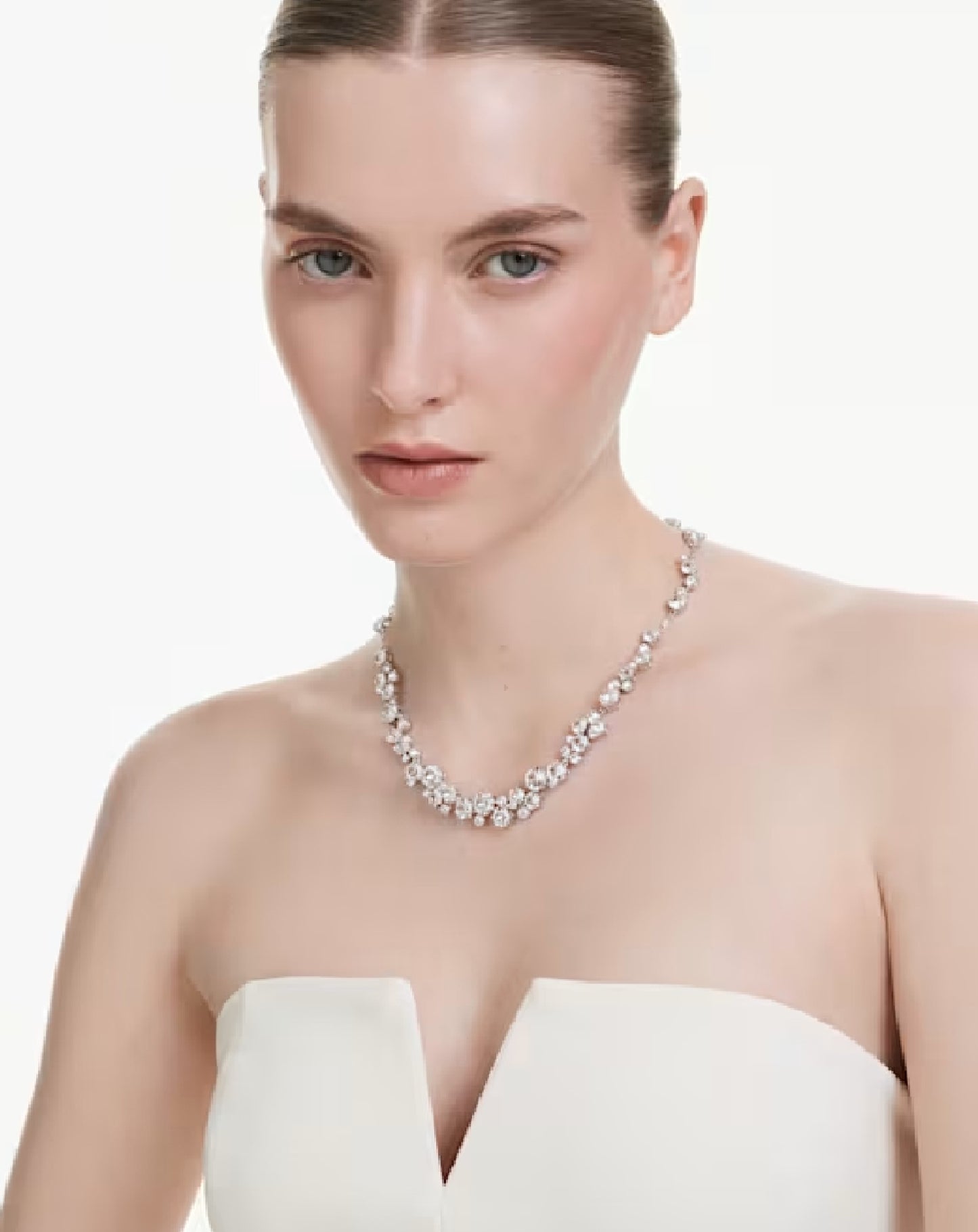 5722472 Constella Necklace, Crystal, White Tone