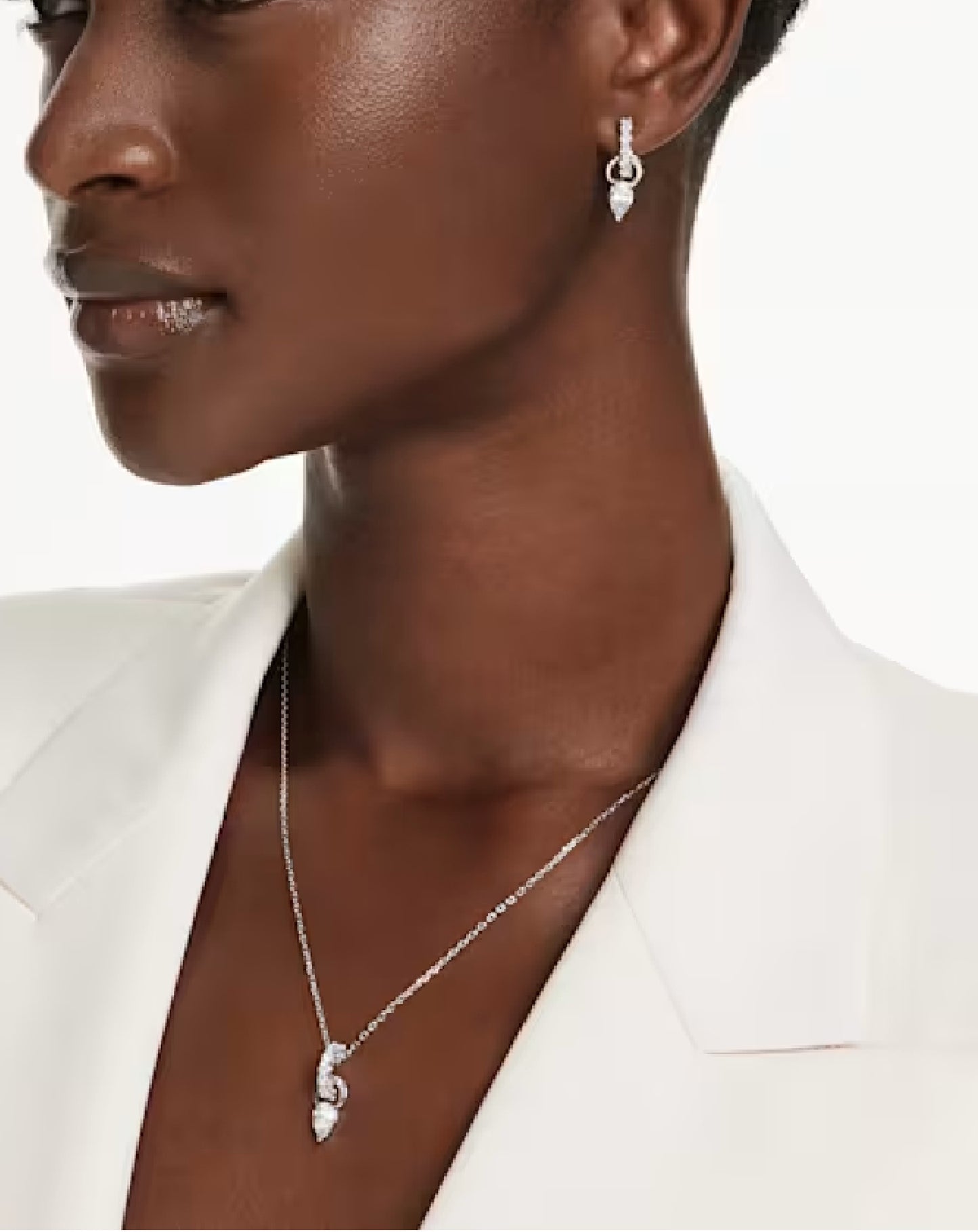 5723197 Swarovski Mesmera Set, White Tone