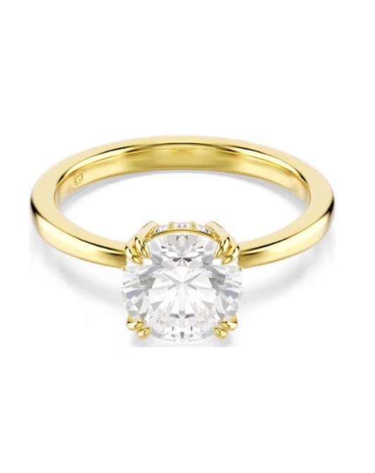 5723332 Stilla Cocktail Ring SWAROVSKI White Rhodium Plated Ring Size 58