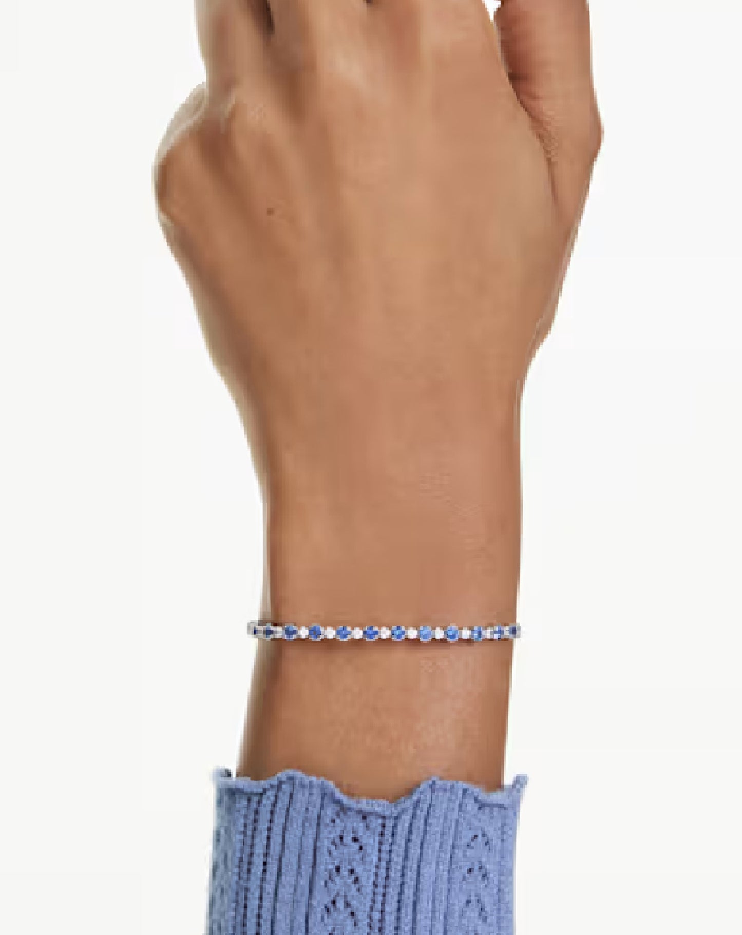 5725854 Swarovski Matrix Tennis Bracelet, White Tone
