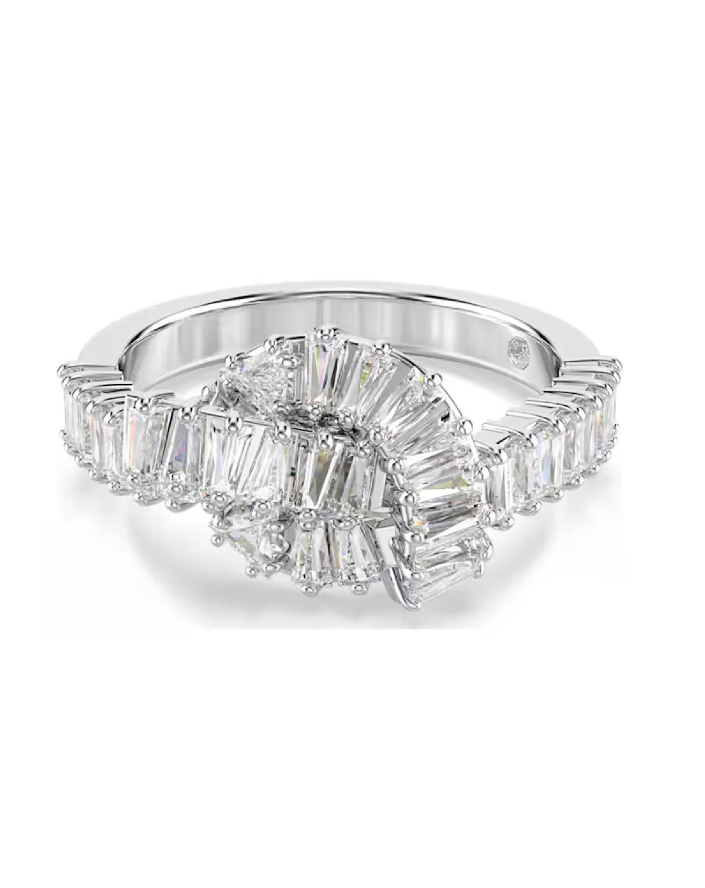 5727122  Matrix Ring White Rhodium Plated Size 55