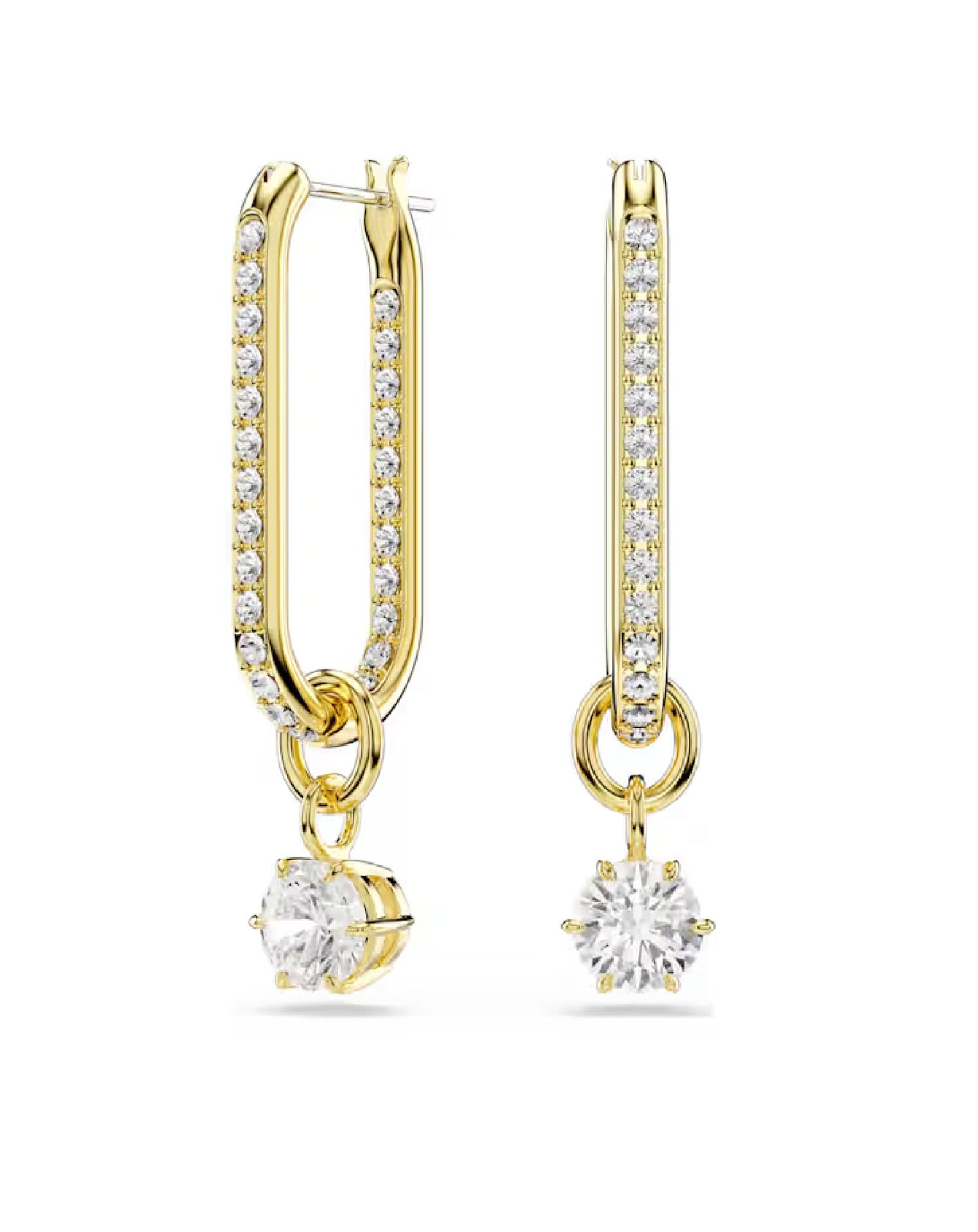 5728587 Swarovski Constella Drop Earrings, Yellow Tone