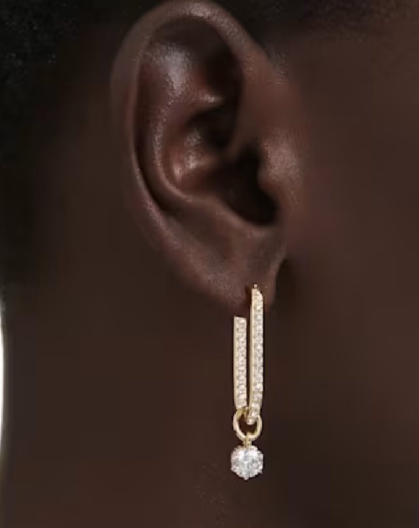 5728587 Swarovski Constella Drop Earrings, Yellow Tone