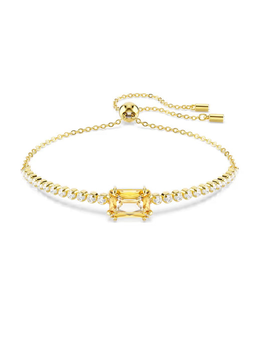 5730699 Swarovski Matrix Tennis Bracelet, Yellow tone