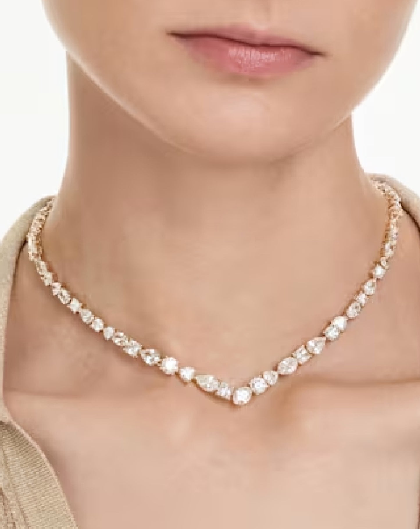 5743826 Swarovski Yellow Tone Mesmera Necklace