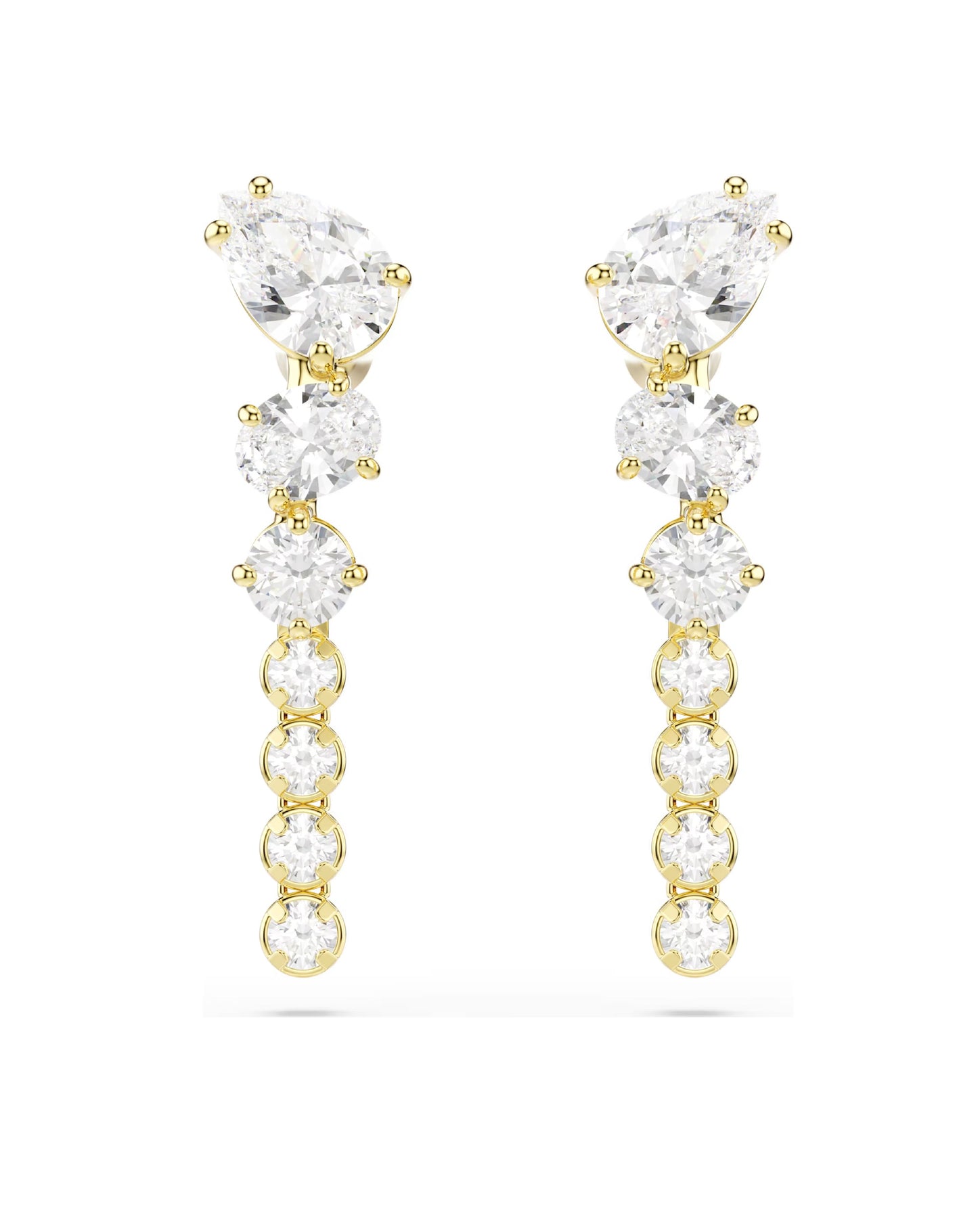 5747936 Swarovski Mesmera Drop Gold Tone Earring