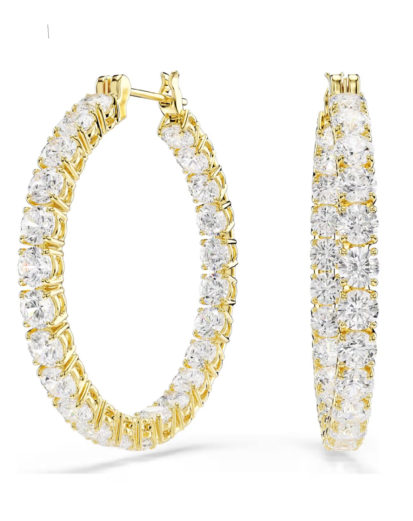 5750620 Matrix Hoop Earrings Yellow Tone