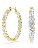 5750620 Matrix Hoop Earrings Yellow Tone