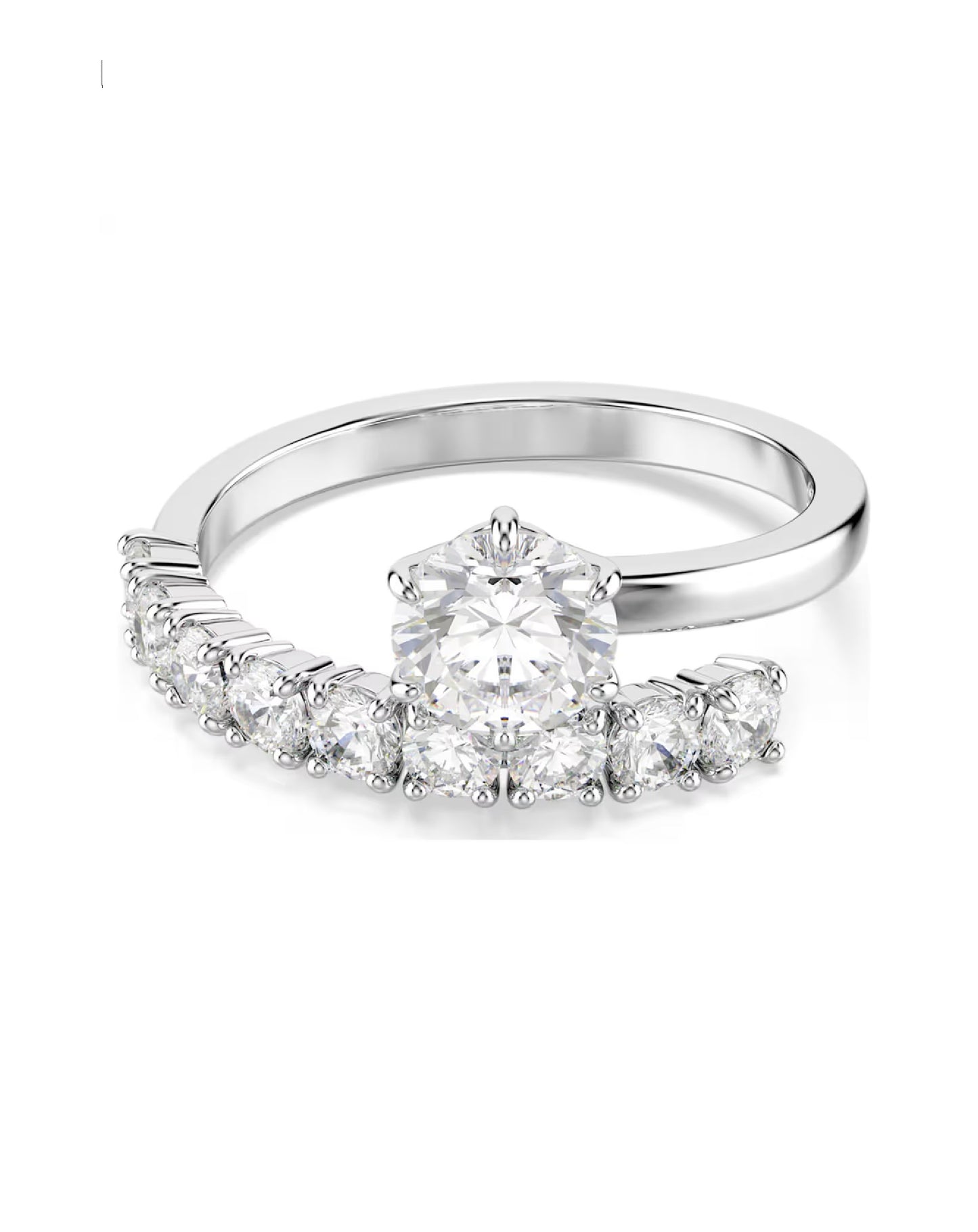 5753575 Swarovski Matrix Vittore White Tone, Ring Size 55