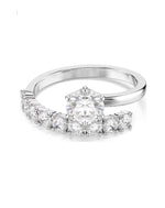 5753575 Swarovski Matrix Vittore White Tone, Ring Size 55