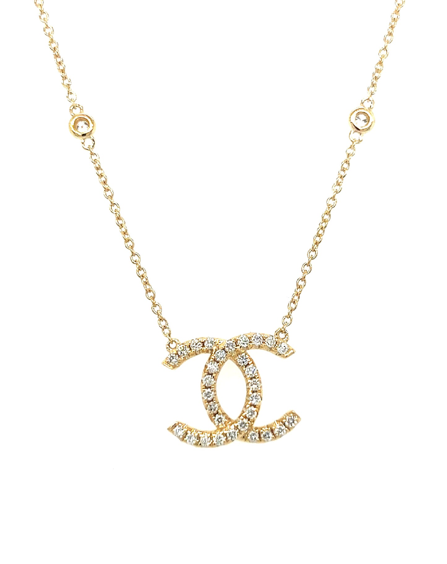 Luxury 14 Kt Gold Versace Diamond Pendant – 0.42 CT