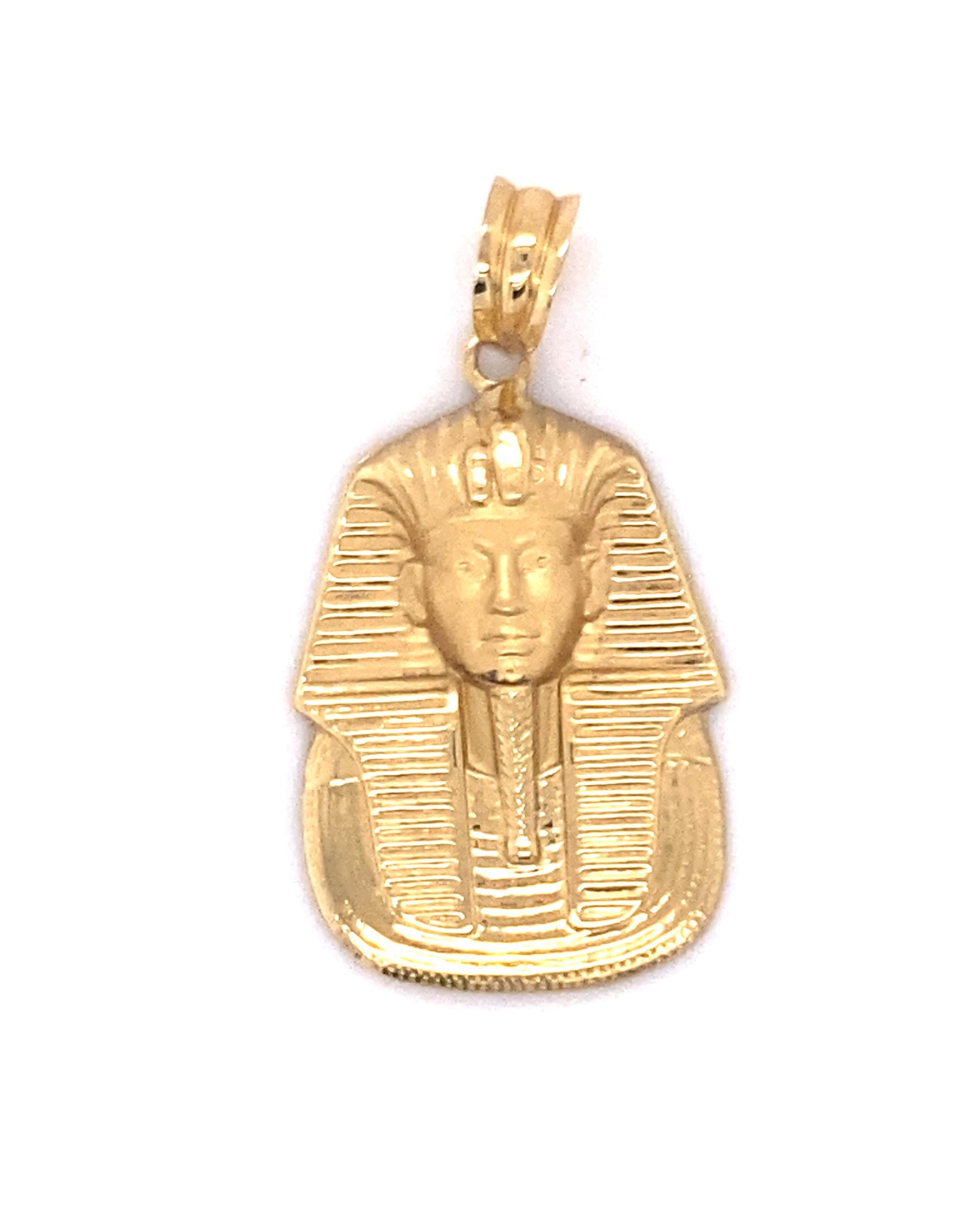 Gold Faraon EGYPTIAN Face Pendant 18 Kt Gold Pendants