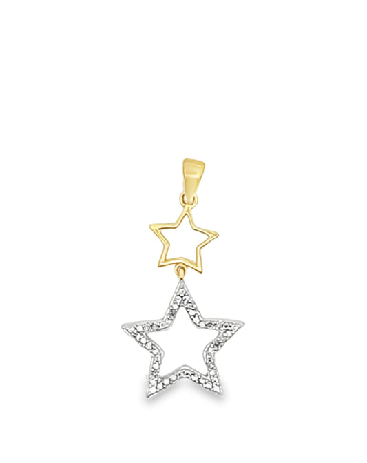 14 Kt Star Diamond Pendant .15CT