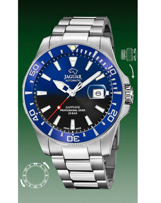 Jaguar J886/5 JAGUAR Executive Diver BLUE Dial Automatic Watch