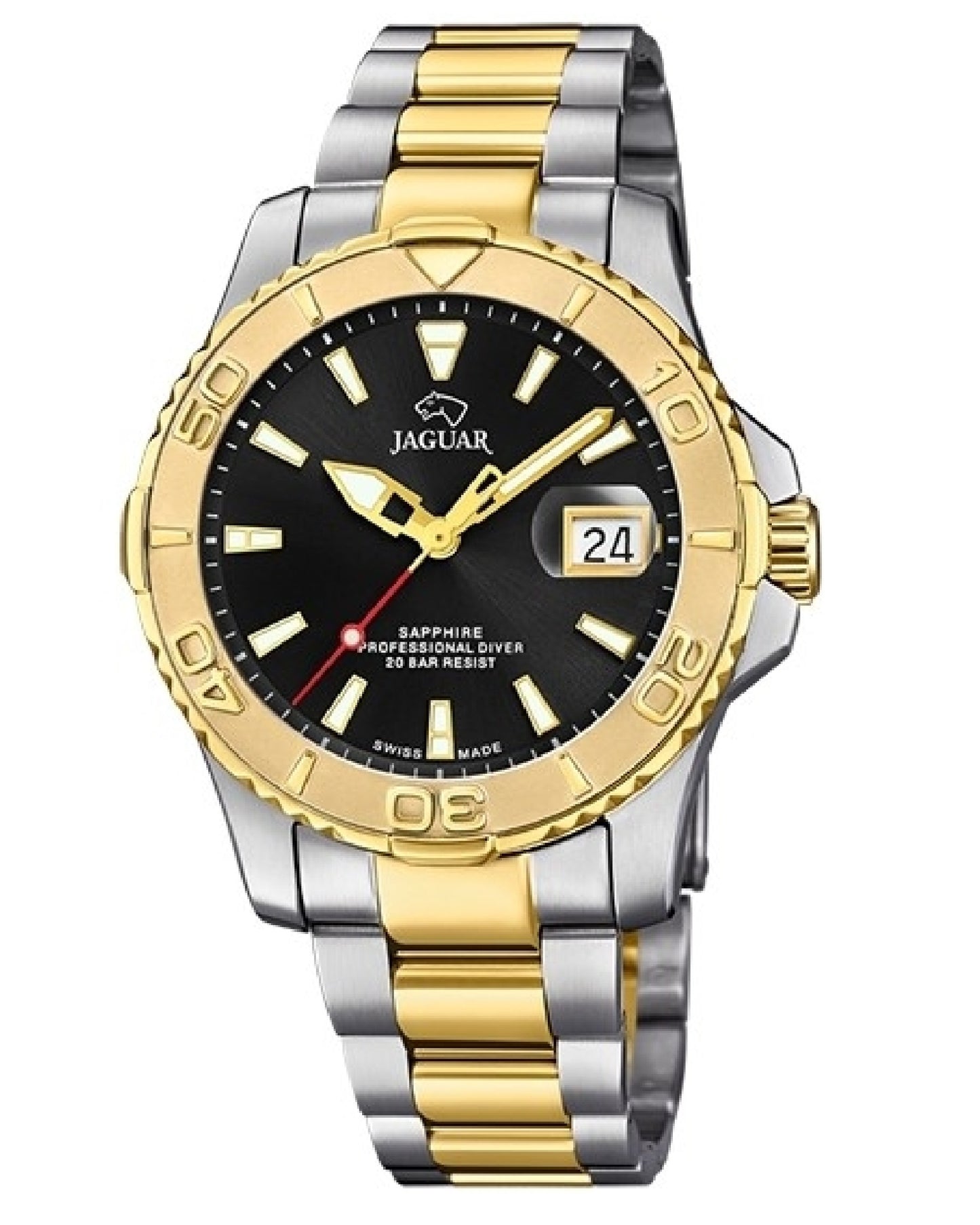 J970/3 JAGUAR Couple Diver Black Dial Quartz