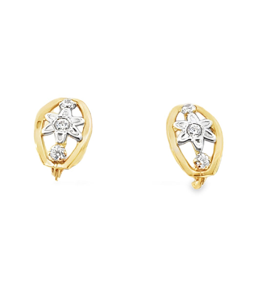 FLORAL EARRINGS 18 KT GOLD